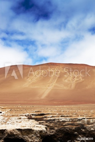 Picture of Ancient chandelier pattern on rock